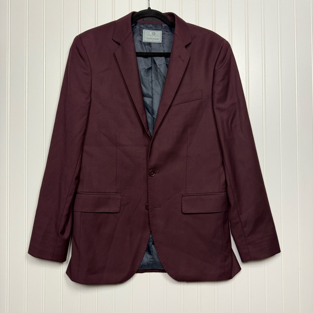 Collegiate Outfitters Men's Suit Jacket Blazer Sport Coat Size 36 Burgundy Red